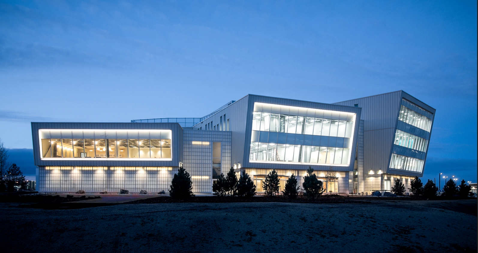 Contemporary building under construction